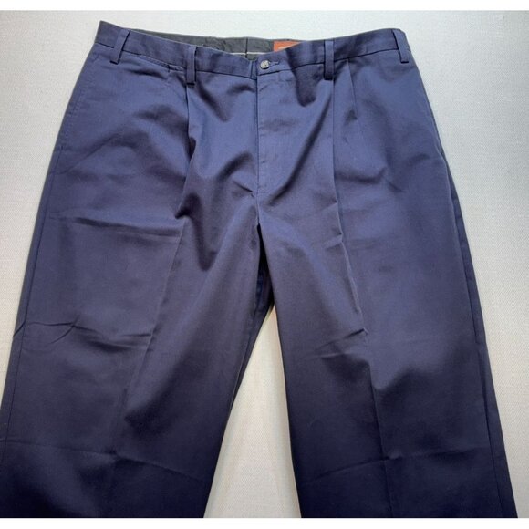 Eddie Bauer Ruston Fit W44 Dress Casual Pants Wrinkle & Stain Resistant Navy - Picture 8 of 8